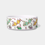 Multicolored Bra Pattern Bowl<br><div class="desc">A group of four different colored bras that are in a repeating,  scattered pattern.</div>