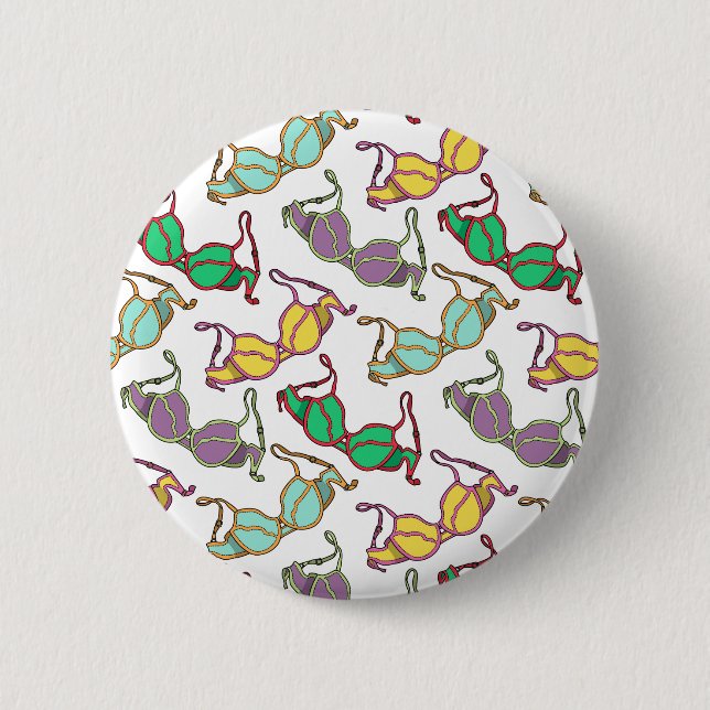 Multicolored Bra Pattern Button (Front)