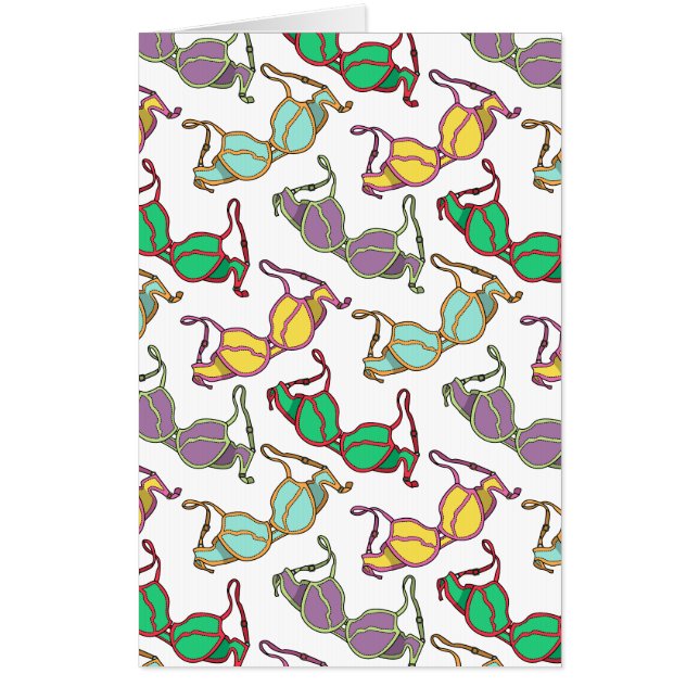 Multicolored Bra Pattern Card (Front)