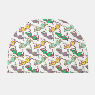 Multicolored Bra Pattern Doormat
