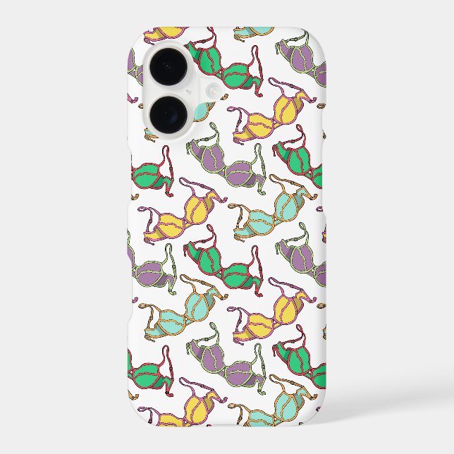 Multicolored Bra Pattern Iphone Case (Back)