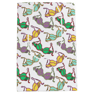 Multicolored Bra Pattern Medium Gift Bag