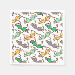 Multicolored Bra Pattern Napkins