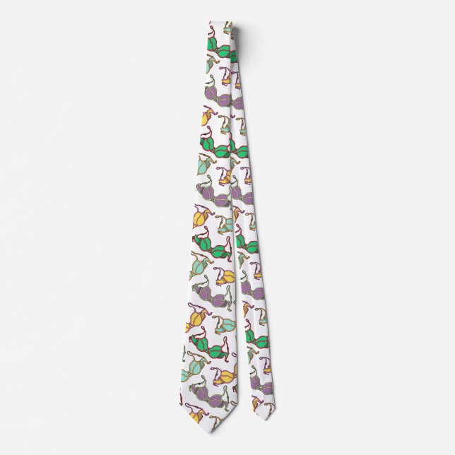 Multicolored Bra Pattern Neck Tie (Front)