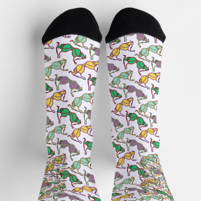 Multicolored Bra Pattern Socks (Top)