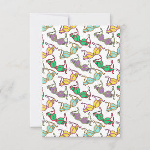 Multicolored Bra Pattern Thank You Card