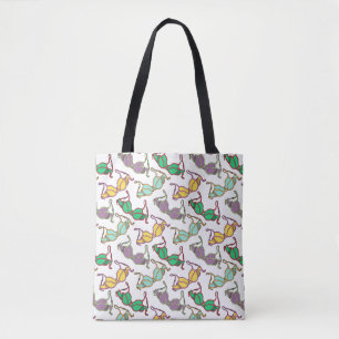 Multicolored Bra Pattern Tote Bag