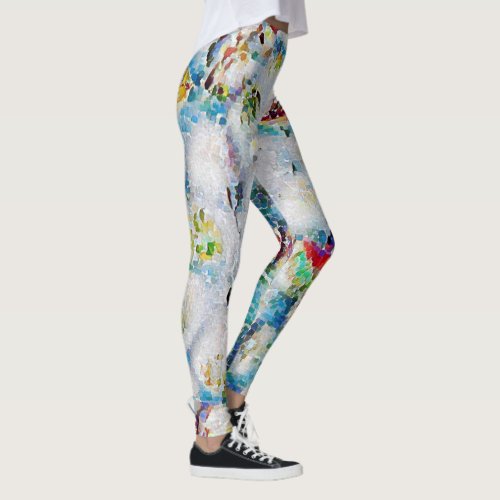 Multicolored bright leggings