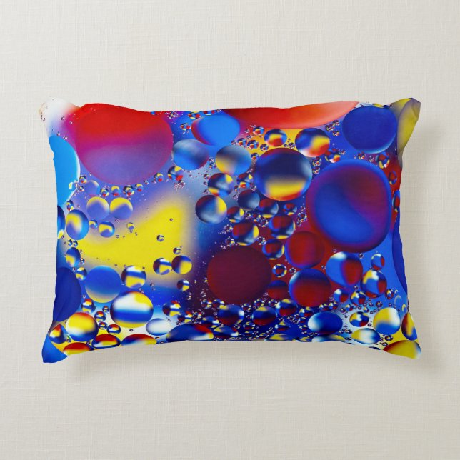 Multicolored bubbles accent pillow (Front)