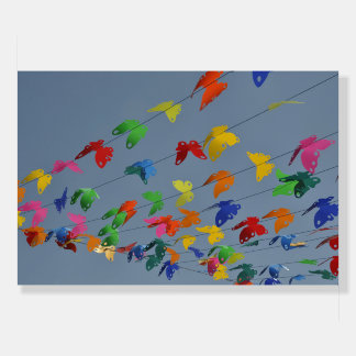 multicolored butterflies foam board