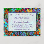 Multicolored Butterflies Invitations Rectangular