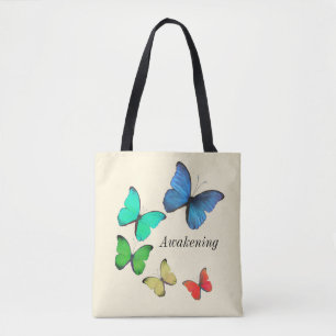 Multicolored Butterflies Tote Bag