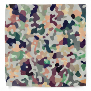 Multicolored Camo Pattern Bandana