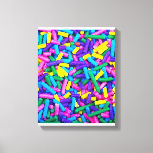 Multicolored Candy Sprinkles Canvas Print