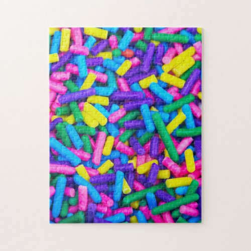 Multicolored Candy Sprinkles Jigsaw Puzzle