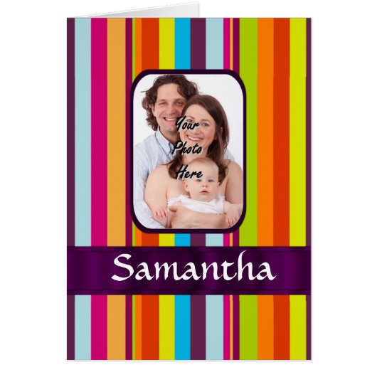 Multicolored candy stripe cards (Front)