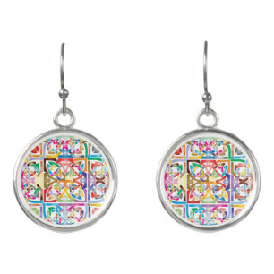 multicolored celtic knot earrings