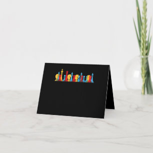 Multicolored Chess Pieces Thinking Smart Gift Thank You Card