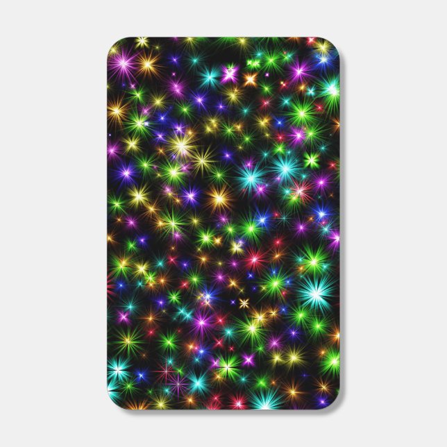 Multicolored Christmas Star Rays Pattern Matchboxes (Front)