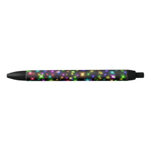 Multicolored Christmas Star Rays Pattern Pen