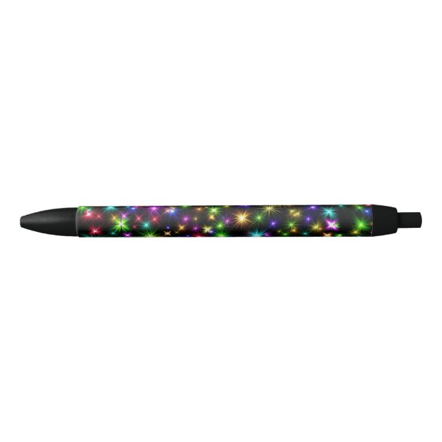 Multicolored Christmas Star Rays Pattern Pen (Front)