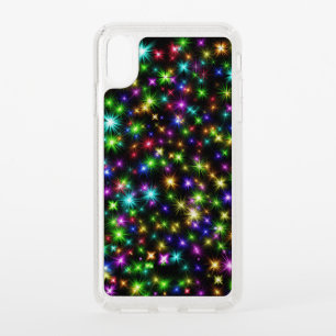 Multicolored Christmas Star Rays Pattern Speck iPhone XS Max Case