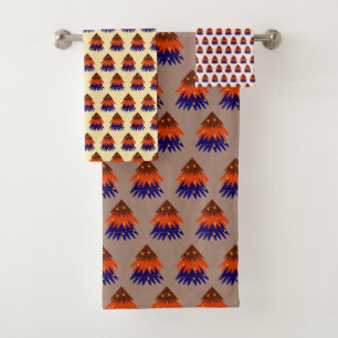 Multicolored Christmas Tree - Bath Towel Set