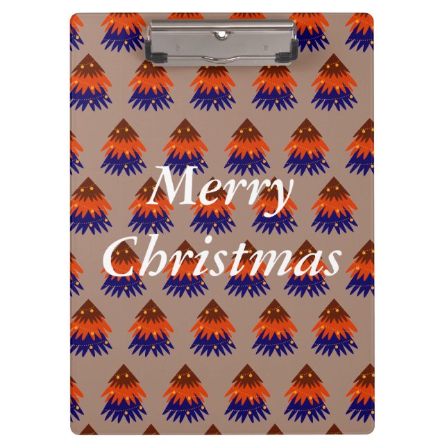 Multicolored Christmas Tree - Clipboard (Front)
