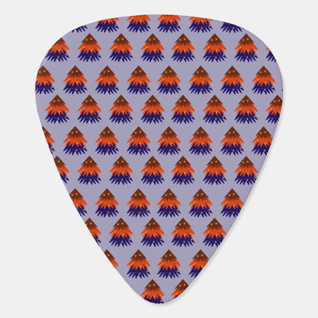 Multicolored Christmas Tree - Guitar Pick (Back)