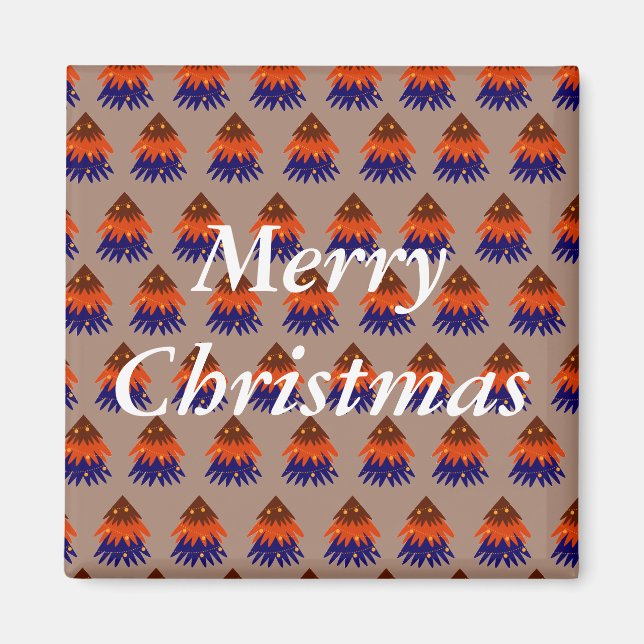 Multicolored Christmas Tree - Magnet (Front)