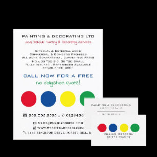 Multicolored Circles, Painter & Decorator Business Card
