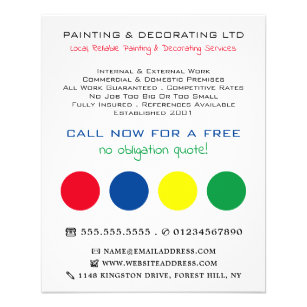 Multicolored Circles, Painter & Decorator Flyer