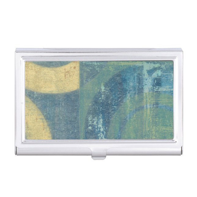 Multicolored Circles & Panels Business Card Case (Front)