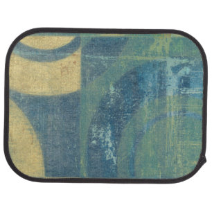 Multicolored Circles & Panels Car Floor Mat