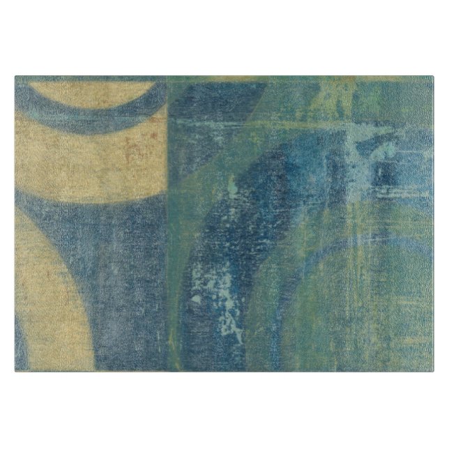 Multicolored Circles & Panels Cutting Board (Front)