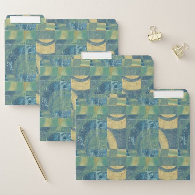 Multicolored Circles & Panels File Folder (Set)