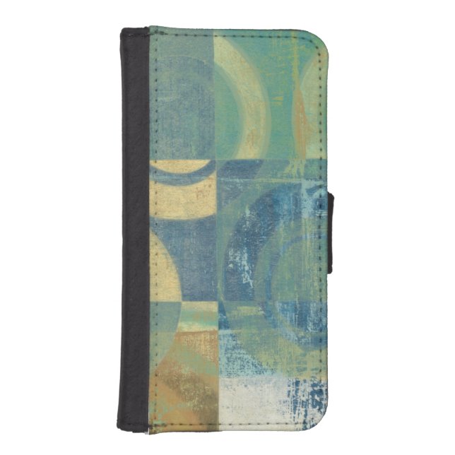 Multicolored Circles & Panels iPhone Wallet Case (Front)