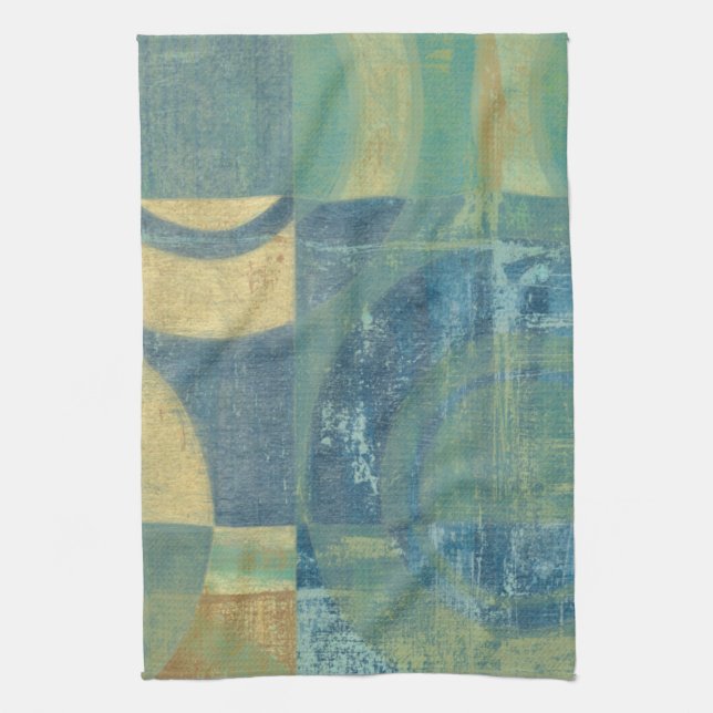 Multicolored Circles & Panels Kitchen Towel (Vertical)