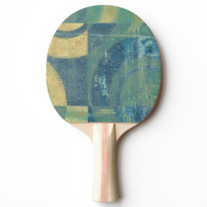 Multicolored Circles & Panels Ping-Pong Paddle