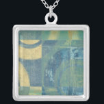 Multicolored Circles & Panels Silver Plated Necklace<br><div class="desc">Vision Studio created this work showcasing multicolored circles within multicolored panels. A busy piece,  the warmth of the palate keeps your eye from wandering away. Order yours today!</div>