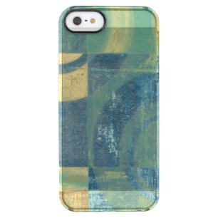 Multicolored Circles & Panels Clear iPhone SE/5/5s Case