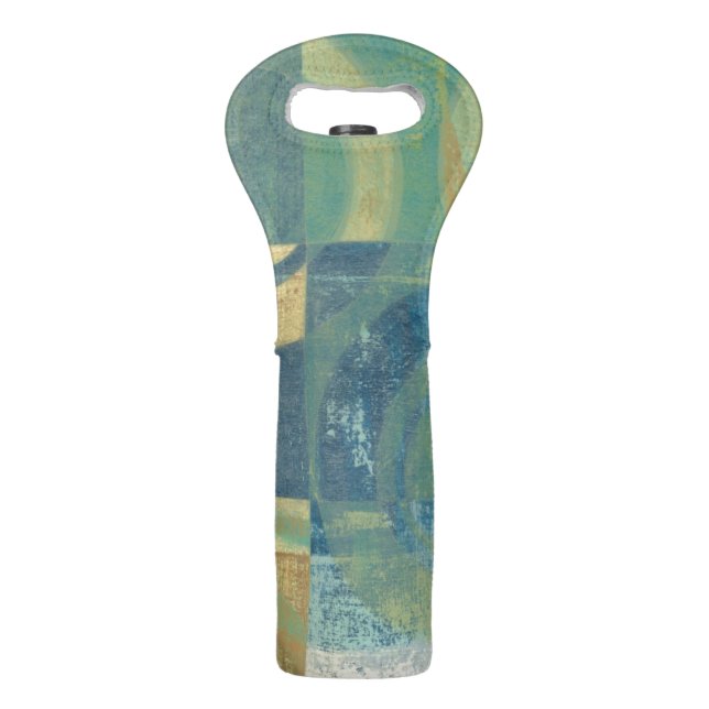 Multicolored Circles & Panels Wine Bag (Back)