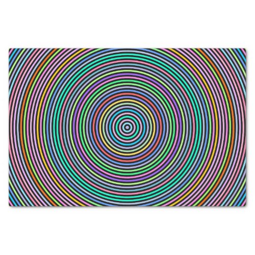 Multicolored CirclesRings Pattern Tissue Paper