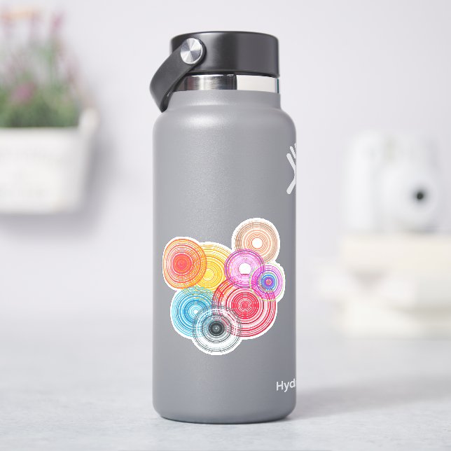 Multicolored circles sticker (HydroFlask)