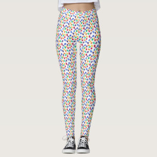 Multicolored Colorful Jelly Bean Look Leggings