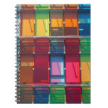 Multicolored commercial building detail notebook Multicolored commercial building detail notebook