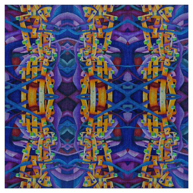 Multicolored Contemporary Playful Geometric Fabric (Swatch)