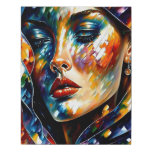 Multicolored Cover Girl Faux Canvas Print