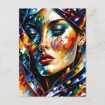 Multicolored Cover Girl Postcard