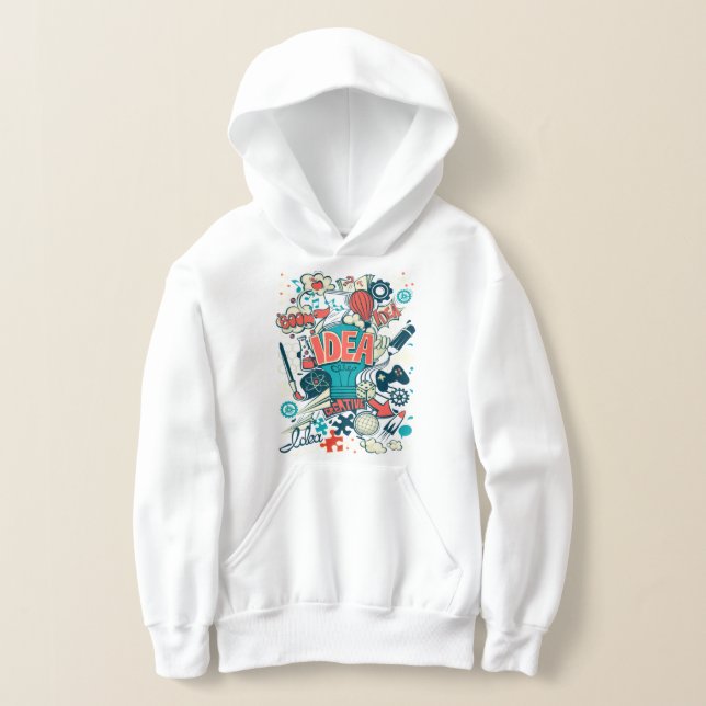 multicolored Creativity Idea illustration creative Hoodie (Laydown)